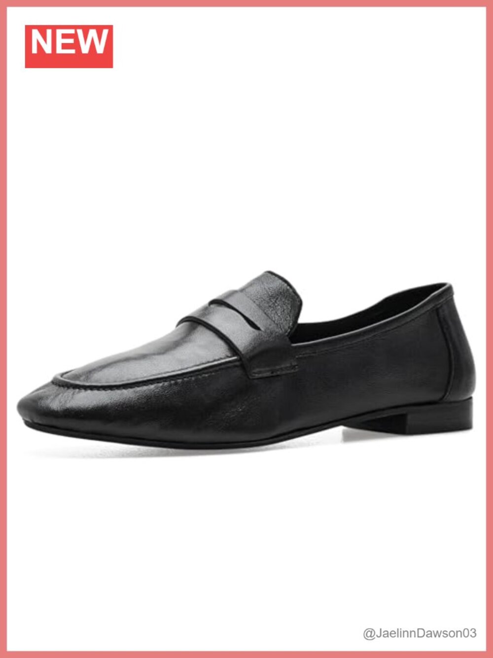 Women's Leather Slip-On Loafers Mid-Top Round Toe